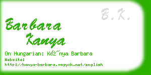 barbara kanya business card